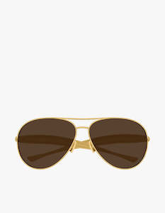 Bottega Veneta Eyewear: BV1305S - Gold