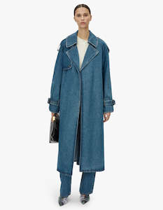 Calyx Denim Coat - Classic Blue