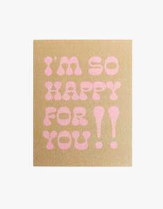 Daydream Cards: Im So Happy For You Card - Pink