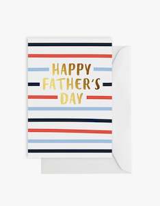 Elm Paper: Happy Fathers Day Card - Stripe