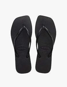 Havaianas: Slim Square Solid Jandals - Black