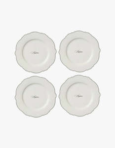 In The Roundhouse: Applause Wave Dinner Plate Set - White