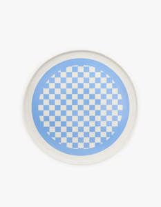 In The Roundhouse X Superette Plate - Blue Checker