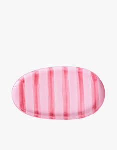 Pink Stripe Platter - Pink Stripe