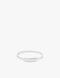 Kirstin Ash: Engravable Petite Bar Ring - Sterling Silver