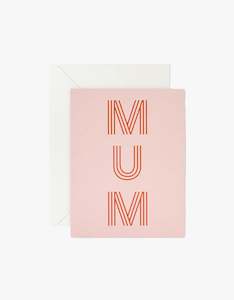 Lettuce: Mum Stripe Letters Card
