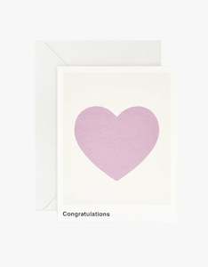 Congratulations Heart Card - Lilac