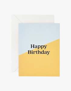 Lettuce: Happy Birthday Card - Yellow
