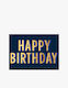 Happy Birthday Card - Navy