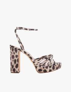 Rivka Leather Knot Platform Sandal - Leopard