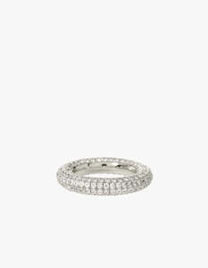 Luv Aj: Pave Amalfi Ring - Silver