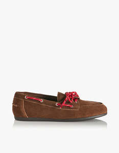 Alias Mae: Teddy Loafer - Mocha - Red Suede