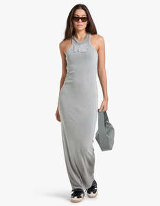 Alexander Wang: Distressed Edge Maxi Dress - Washed Steel