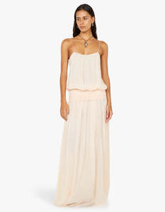 Bec And Bridge: Camille Blouson Dress - Peach