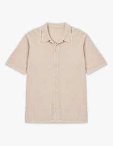 Drake Street: Franklin Knit Shirt - Oatmeal