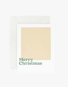 Merry Christmas Square Card - Beige