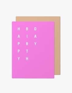 Made Paper: Happy Birthday Card - Neon Purple