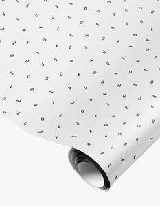 Made Paper: Love You Wrapping Paper - Black / White