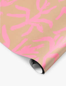 Made Paper: Blooms 2.0 Wrapping Paper - Mauve Neon