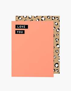 Made Paper: Love You Card - Half Fluro