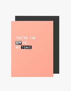 Made Paper: Gin To My Tonic Card - 1/4 Fluro