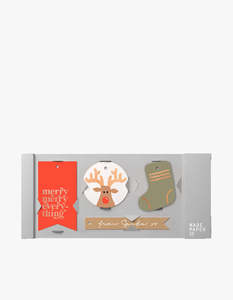 Made Paper: Merry Everything Gift Tags - Red And Khaki