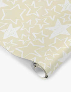 Made Paper: Stars Wrapping Paper - Cream/White