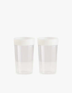 Ceres Beer Glasses 2 Set - Clear & Opaque White