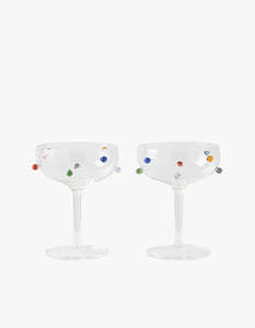 Maison Balzac: Pomponette Coupes - Clear/Multi