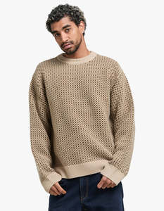 Mctavish: Merino Cable Knit - Brown Multi