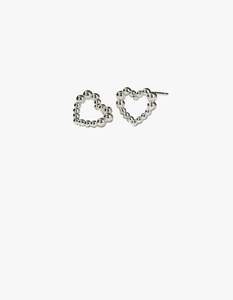 Fizzy Heart Studs - Sterling Silver