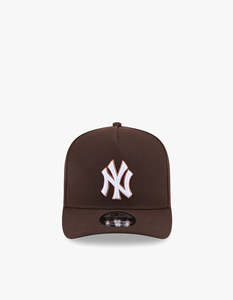 New Era: New York Yankees Burnt Wood Metallic 9FIFTY A Frame Cap - Dark Brown