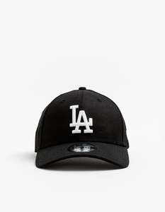 New Era: Los Angeles Dodgers 9FORTY Strapback Cap - Black/White