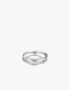 Wave Ring Set - Silver
