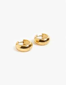 Porter Jewellery: Petite Thick Huggies 18MM - 18K Gold Vermeil