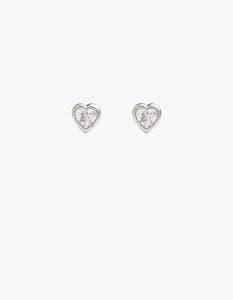 True Love Flatback Studs - Silver