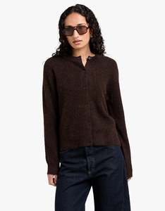 Samsoe Samsoe: Nor Short Cardigan 7355 - Black Coffee