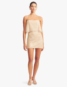 Shona Joy: Everly Mini Skirt - Macadamia