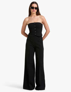 Amura Button Up Bodice - Black