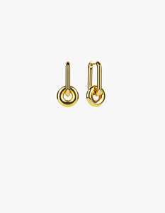 Womens: Donut Earrings - Gold