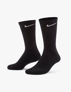 Mens: Nike Everyday Cushion Crew Socks 3 Pack - Black/White