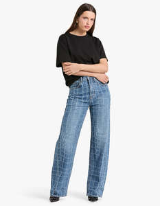 Alexander Wang: Balloon Laser Distressed Jean - Vintage Medium Indigo 473