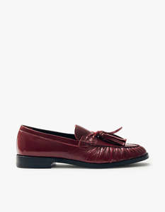 Alohas: Marietta Onix Leather Loafers - Burgundy