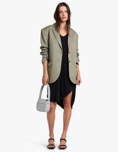 Bassike: Womens Boxy T Shirt Dress With Tail II - Black