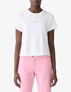 Bassike: Embroidered Baby T.Shirt - White