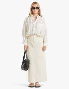 Phoenix Maxi Skirt - Cream/Black