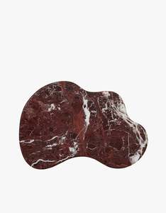 Black Blaze: Oasis Marble Serving Platter - Rosso Levanto