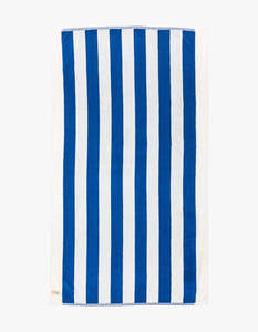 The Beach Towel - Crew Mediterranean Blue Stripe