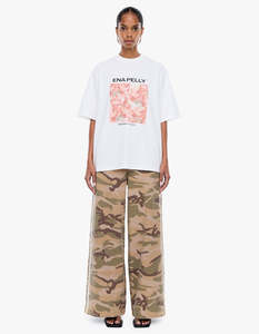 Tessa Wide Leg Pant - Desert Camo