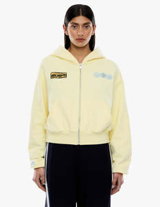 Ena Pelly: Ena Sports Zip Through Hoodie - Lemon